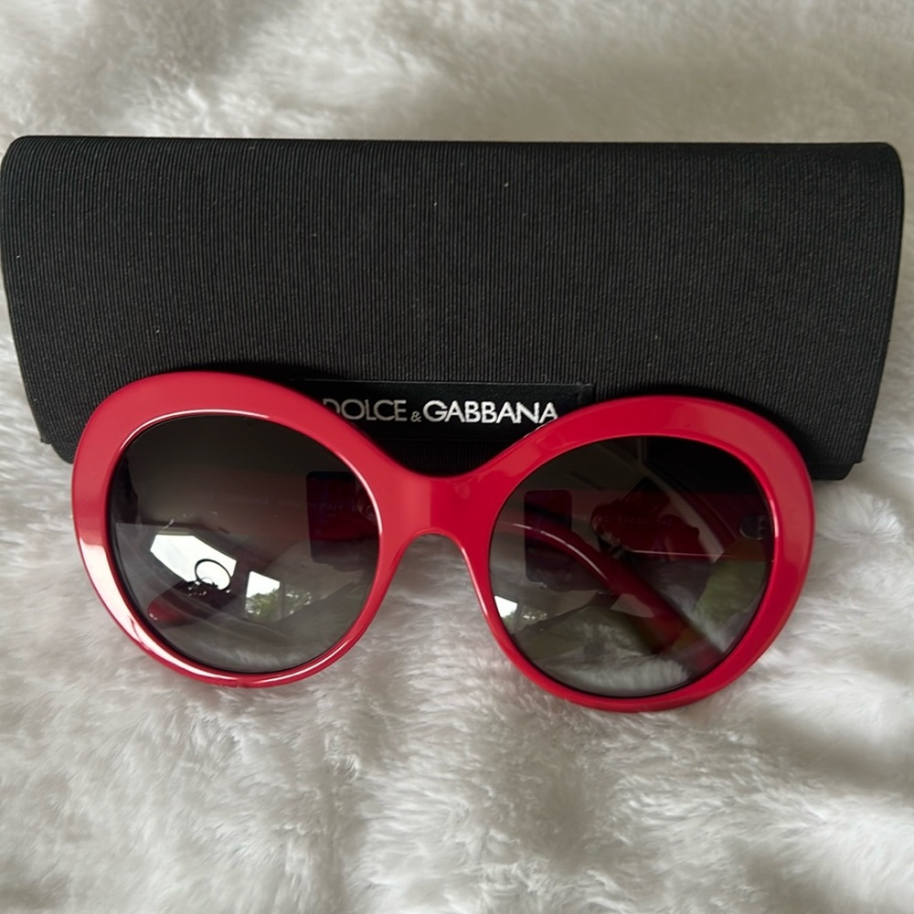Dolce & Gabbana Glossy Red Sunglasses